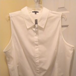 THE LIMITED BLOUSE WHITE W TAG SIZE 3X COTTON 100%